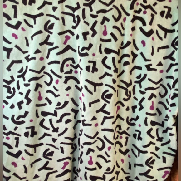 Velour collared maximalist sweater abstract vintage Keith Haring esque - Picture 6 of 14